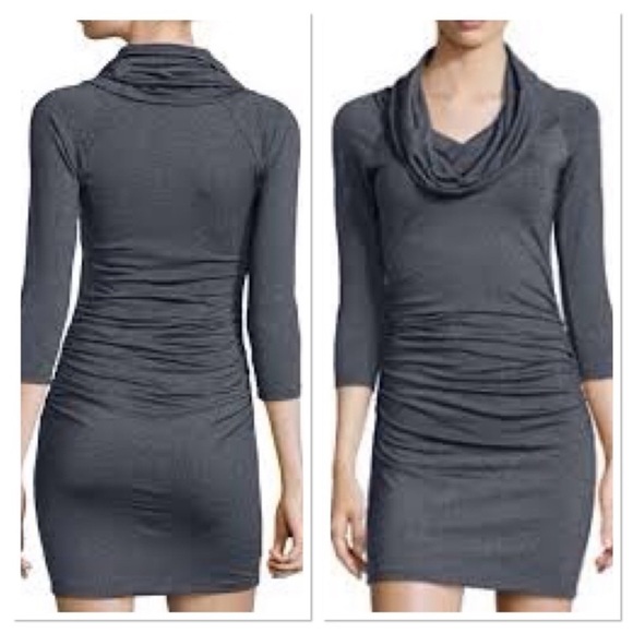 Susana Monaco Dresses & Skirts - Susana Monaco Cowl Neck Gray Dress Size Large Y2K